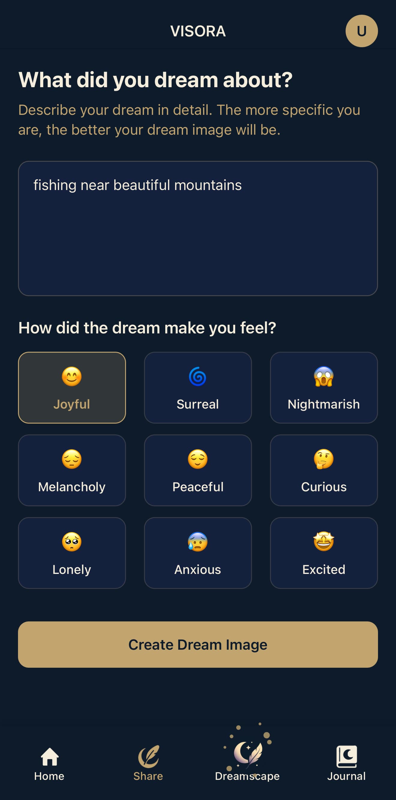Describing your dream